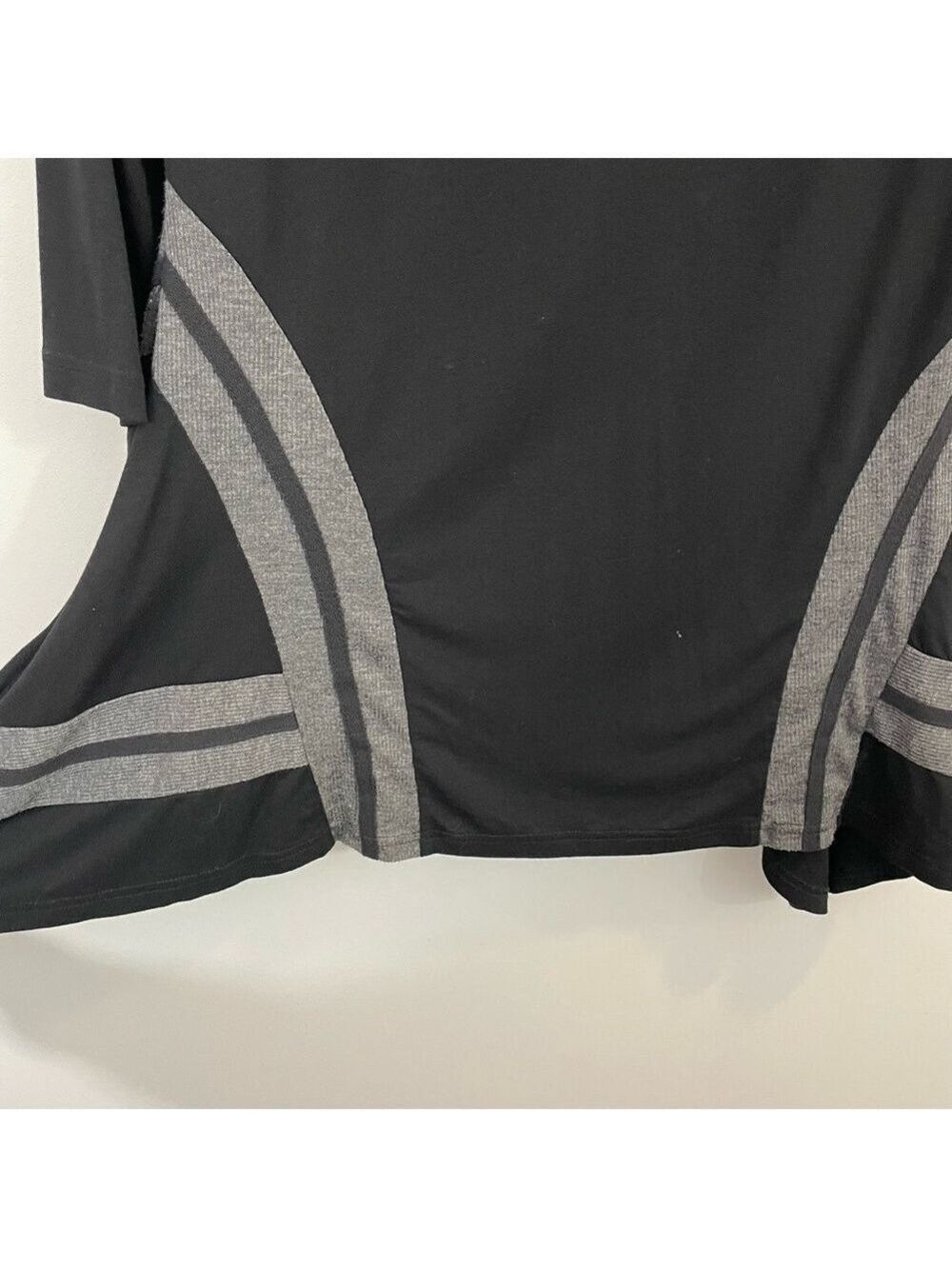 Paolo Tricot Lagenlook Tunic Top Dress Womens M Black Cowl Neck Artsy Slouchy - Picture 6 of 10